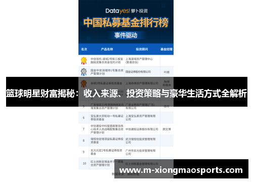 篮球明星财富揭秘：收入来源、投资策略与豪华生活方式全解析